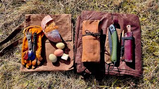 My traditional bedroll and haversack kit loadout and campfire cooking Campcraft Bushcraft Spain [upl. by Enitsahc]