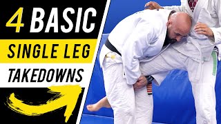 4 Single Leg Takedown Variations for Brazilian Jiu Jitsu [upl. by Nata]