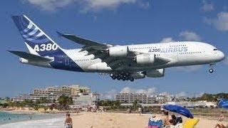 ¿Airbus A380 landing in Stmaarten [upl. by Melc]