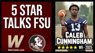 5 WR Caleb Cunningham raves about FSU visit  FSU Football Recruiting  Warchant TV FSU [upl. by Ambrosio]