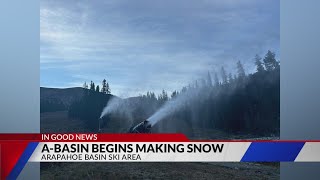 Snow guns on ABasin begins making snow [upl. by Noelyn515]