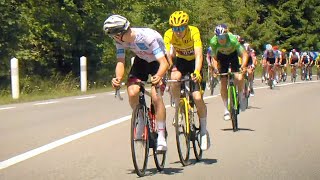 Tadej Pogacar Attacks Vingegaard with 180km to go  Tour de France 2022 Stage 14 [upl. by Okim18]