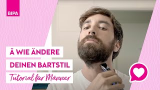 Ä wie ändere deinen Bartstil Tutorial für Männer [upl. by Aruasi]