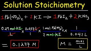 Solution Stoichiometry  Finding Molarity Mass amp Volume [upl. by Awuhsoj]