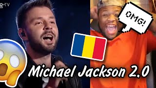 American React To  Romania Michael Jackson  Bogdan Ioan Earth Song at Voice Of Romania 🔥🇷🇴 [upl. by Einahteb914]