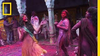 Get an UpClose Look at the Colorful Holi Festival  National Geographic [upl. by Farika]