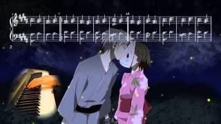 Hotarubi no Mori e  Kanakana Shigure Piano Cover amp Sheet Music [upl. by Darin]