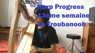 HARP ADULT BEGINNER PROGRESS 13semainesGreensleevesTri MartolodUn elfe dans les boisPink Floyd [upl. by Ihsakat]