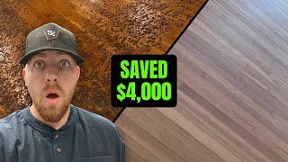 Beginner Guide to Refinishing Hardwood Floors on a Budget I Saved Over 4000 [upl. by Nuhs]