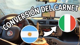 Conversión del carnet de conducir argentino al italiano [upl. by Aleras]