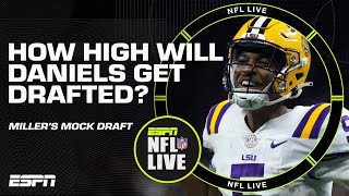 2024 NFL Mock Draft Matt Miller talks Jayden Daniels to Giants at No 4 👀  NFL Live [upl. by Sew]