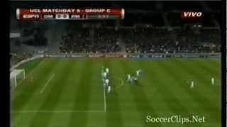 Cristiano Ronaldo Amazing Free Kick vs Olympique Marseille [upl. by Namyl]