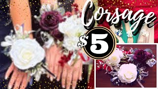 WRIST CORSAGE DIY  HOW TO MAKE A PROM OR WEDDING WRIST CORSAGE FOR 5 [upl. by Yorke]