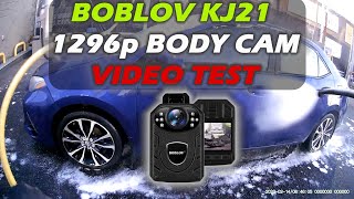 Boblov KJ21 1296p Body Cam Video Test  Car Wash 21423 [upl. by Aylad954]