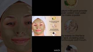 Multani mitti and rosewater 🌹facepack for glowing skin shorts skincaretips popular [upl. by Eissert550]