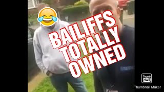 Bailiffs OWNED by Lady  Energy Co Bailiff with Warrant Leaves Empty Handed [upl. by Ahseekat430]