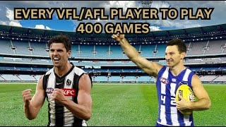 Every AFLVFL 400 Game Player [upl. by Berkshire]