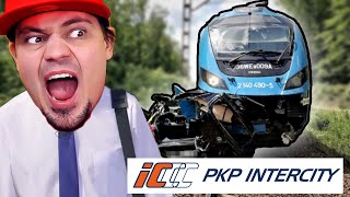 Wykoleiłem POCIĄG na MULTIPLAYER w PKP INTERCITY dostanę bana 🚂 SimRail XXL Odcinek [upl. by Turner]