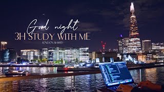 3Hour Study with Me  Moonlit London 🌖  Pomodoro 5010  Relaxing LoFi  Day 163 [upl. by Zerk781]