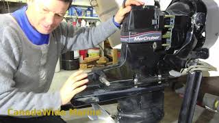 How to remove amp install a Mercruiser Alpha 1 Gen 2 sterndrive to inspect Bellows amp Gimbal bearing [upl. by Lekram]