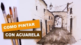 Como pintar facil un paisaje con acuarela [upl. by Pearson]