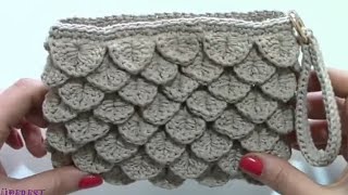 TIĞ İŞİ ÖRGÜ ÇANTA NASIL YAPILIR   ÖRGÜ ÇANTA YAPIMI  CLUTCH ÇANTA YAPILIŞI [upl. by Allisirp]