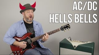 ACDC Hells Bells Guitar Lesson [upl. by Munroe]