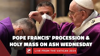 LIVE from Rome  Ash Wednesday Mass with Pope Francis  February 14th 2024 [upl. by Gnos]