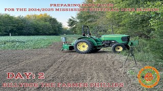 LAST DAY OF FOOD PLOTS PREPARATION COVERING SEEDS amp FERTILIZER AND PUTTING OUT A TRAIL CAMERA [upl. by Eitteb]