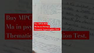 TAT Thematic Apperception Test Psychology MAPC BAPC MPCE 014 IGNOU Practical Solution [upl. by Erskine733]