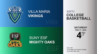 ESFTV College Basketball  Villa Maria at SUNY ESF [upl. by Mose]