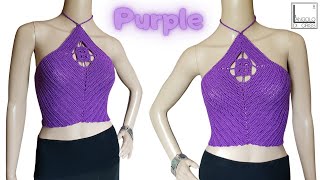 TUTORIAL top alluncinetto PURPLE [upl. by Akined]