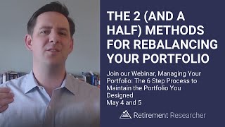 The 2 and a half Methods for Rebalancing Your Portfolio [upl. by Maxine]