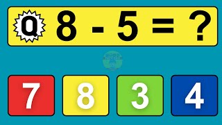 20 One Digit Subtraction Quiz  Math Quiz for Kids [upl. by Meill]