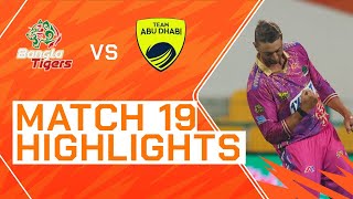 2023 Abu Dhabi T10 Match 19 Highlights Bangla Tigers vs Team Abu Dhabi  Season 7 [upl. by Renaxela997]