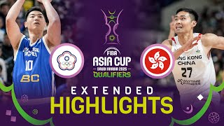 Chinese Taipei v Hong Kong  Extended Highlights  FIBA Asia Cup 2025 Qualifiers [upl. by Zosima]