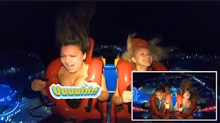 Funny slingshot ride moments 🍼 Big breasts🔥Part 55 slingshot slingshotchallenge bigbankchallenge [upl. by Aihsatsan]