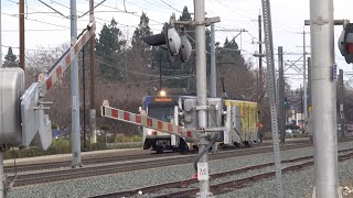 Zinfandel Dr Railroad Crossing  SacRT Trains amp Switching Rancho Cordova CA [upl. by Annaes]