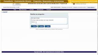 Contratación Directa  Preguntas Respuestas y Aclaraciones  Proveedor  3 de 6 [upl. by Neal]