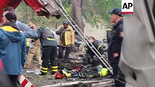 Damage in Kryvyi Rih after Russian attack [upl. by Yrrat486]