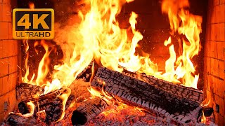 🔥 FIREPLACE Ultra HD 4K Crackling Fireplace with Golden Flames amp Burning Logs Sounds [upl. by Dennet]