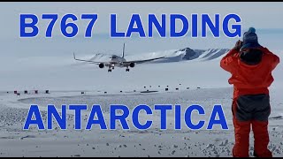 Icelandair B767 Landing in Antarctica [upl. by Ilatfan]