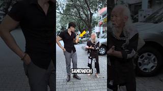 The Real Reason Why Homeless Man Wants a Sandwich Might Sad You 😭 KindnessManOfficial  YT [upl. by Rinum]