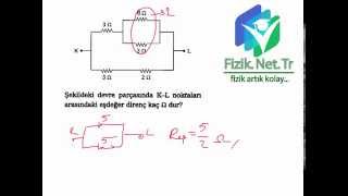 Dirençlerin Bağlanması  Eşdeğer Direnç Bulma Soru Çözümü [upl. by Swithbart]