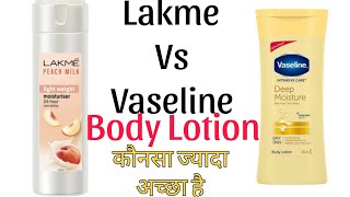 BEST BODY LOTION  VASELINE BODY LOTION  LAKME PEACH MILK BODY LOTION skincare skincareroutine [upl. by Khanna]