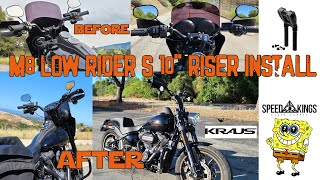 Softail Low Rider S 10 Inch Riser Install  Reupload With Voiceover And Extra Tips Full Install [upl. by Yared630]