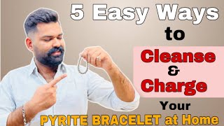 How to Cleanse amp Charge at home easily  Pyrite Crystal benefits  pyrite bracelet benefits in hindi [upl. by Harpole]