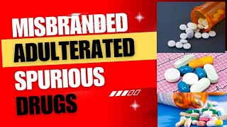 About Misbranded Adulterated and Spurious drugs clear explanation in Telugu GPAT Important topic [upl. by Anirt]