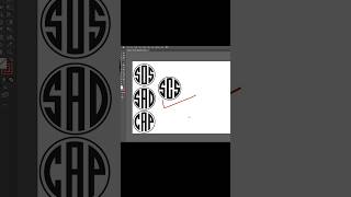 Make your Monogram Logo with 12 lines  Logo Design in Adobe Illustrator shorts [upl. by Ykcor231]