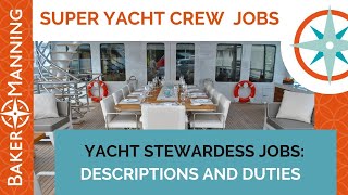 Yacht Stewardess Salary and Job Description [upl. by Ecam]